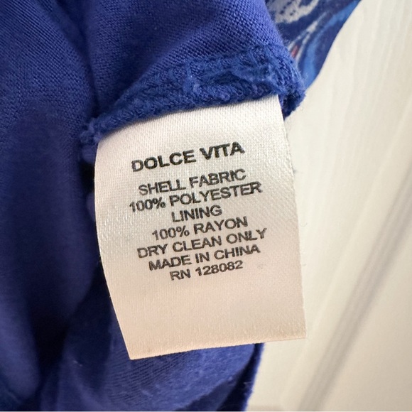 DV by Dolce Vita Cally Maxi Dress Blue Multi Tapestry Print Boho sz Small - Picture 11 of 12